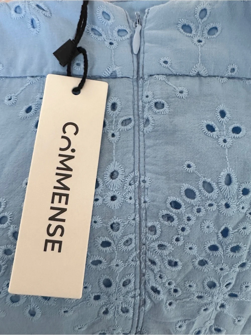 Light Blue Eyelet Maxi Skirt - Women